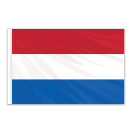 Netherlands Indoor Nylon Flag 4'x6' With Gold Fringe